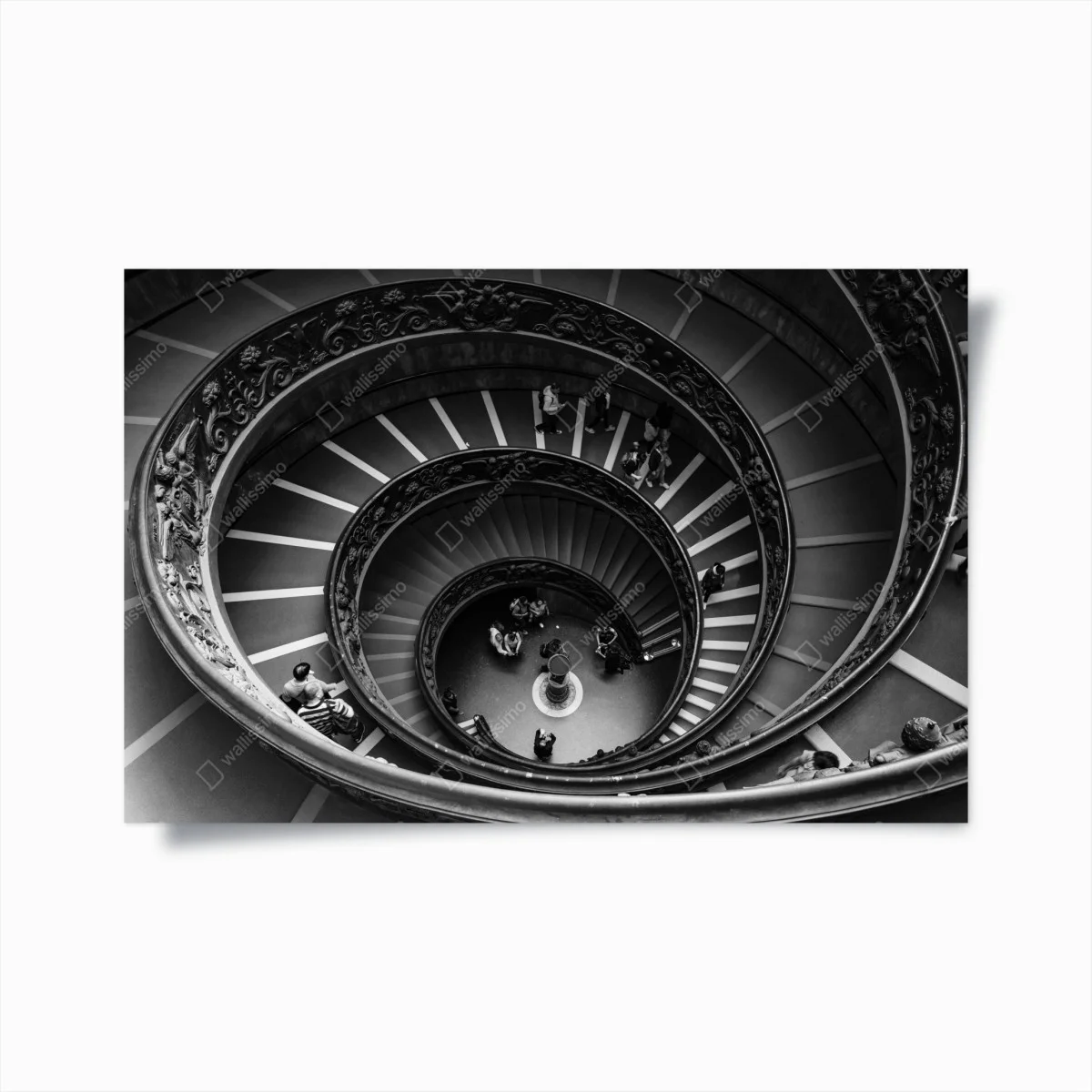 Poster dramatic spiral staircase in monochrome ⁕ Wallissimo® Poster dramatic spiral staircase in monochrome ⁕ Wallissimo®