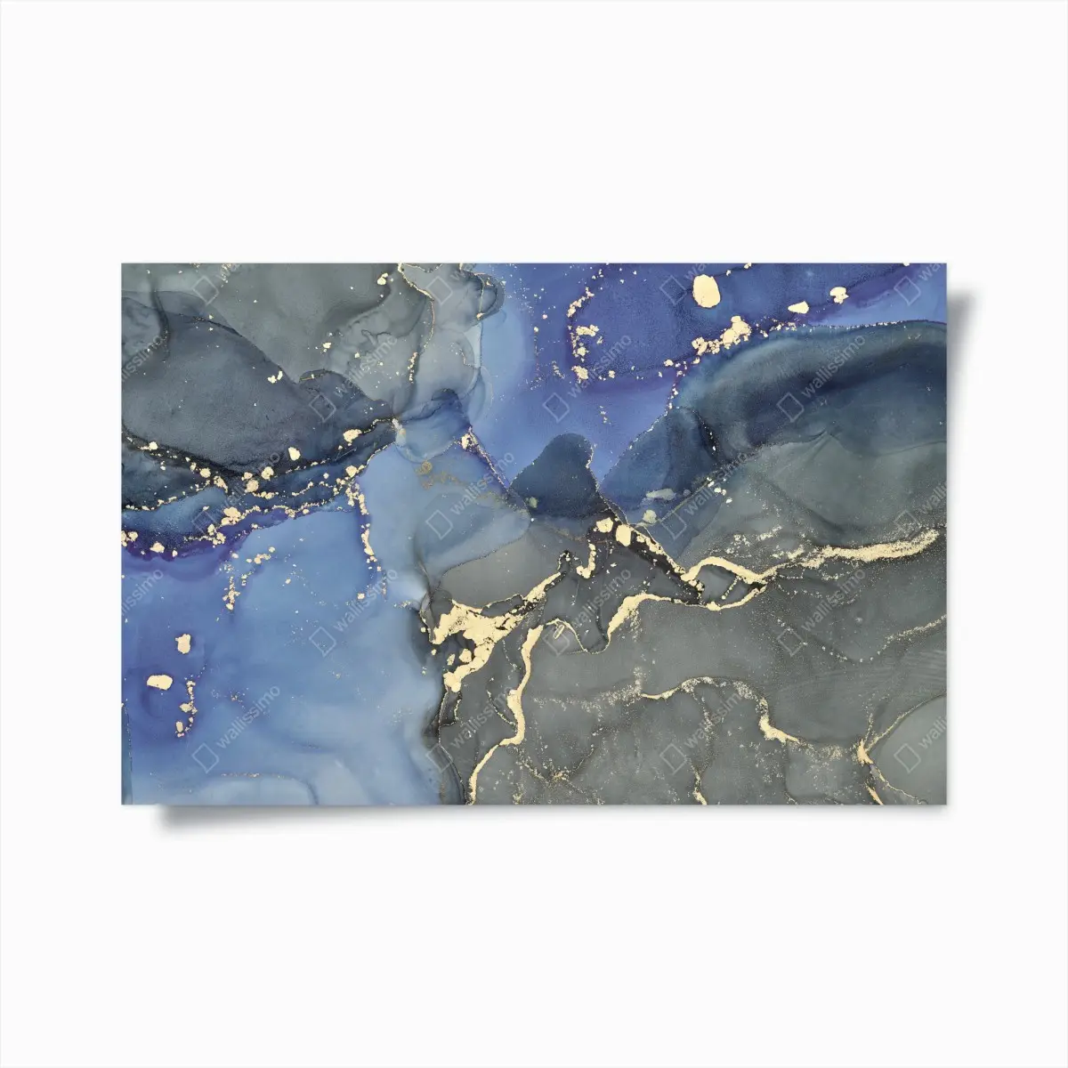 Poster luxury blue and gold fluid marble abstract • Wallissimo® Poster luxury blue and gold fluid marble abstract • Wallissimo®