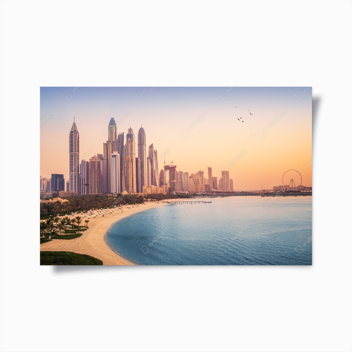 Poster Dubai skyline at sunset • Wallissimo® Poster Dubai skyline at sunset • Wallissimo®