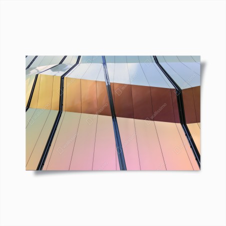 Poster iridescent modern facade panels • Wallissimo®