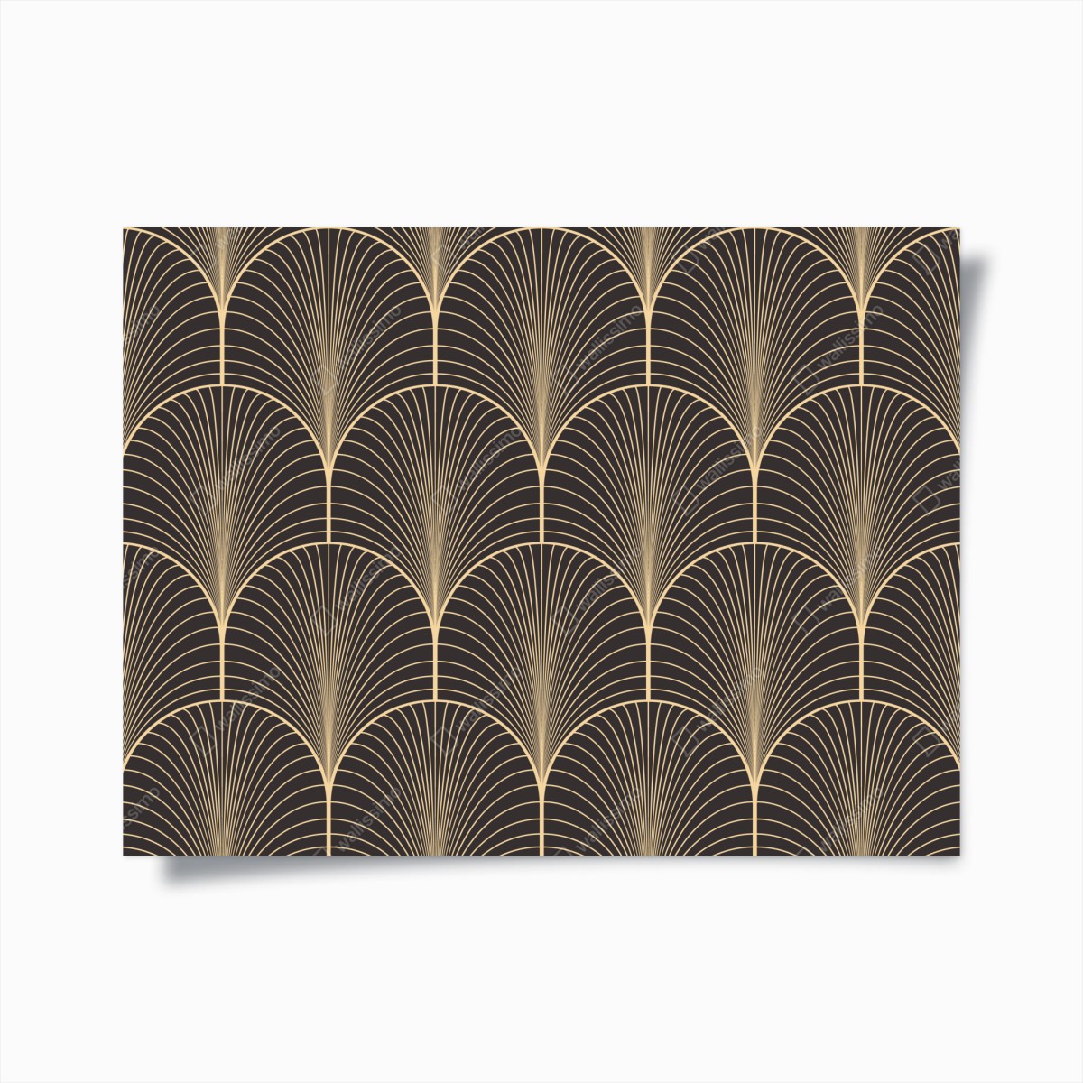 Poster art deco gold fan pattern • Wallissimo® Poster art deco gold fan pattern • Wallissimo®