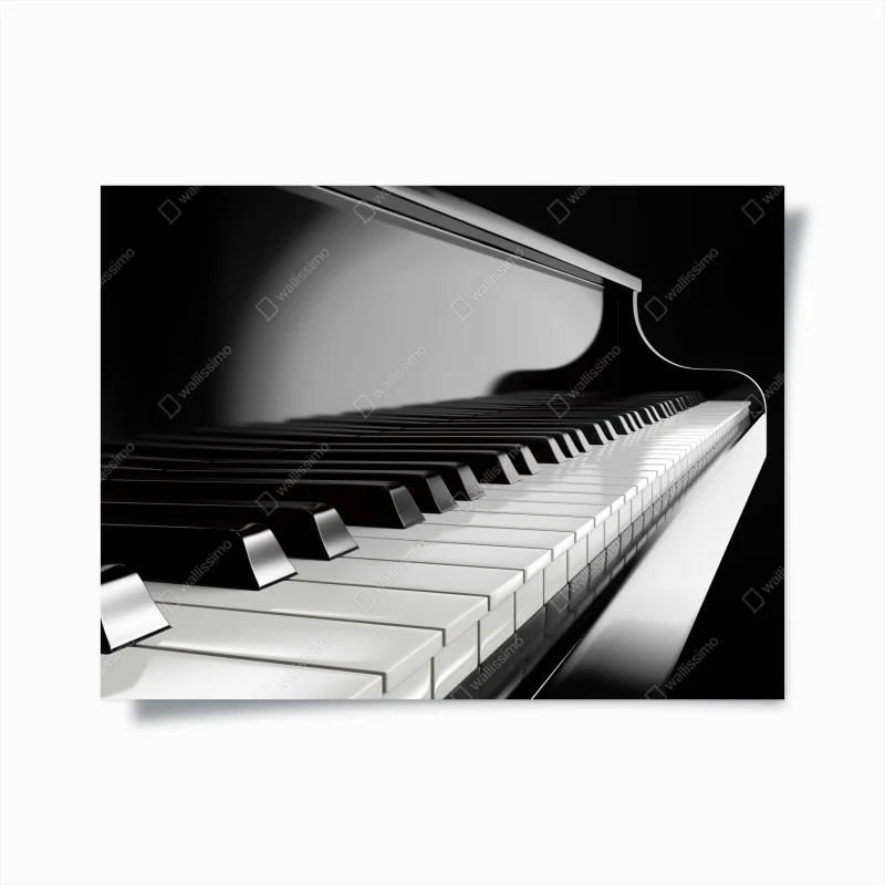 Poster elegant monochrome piano keys