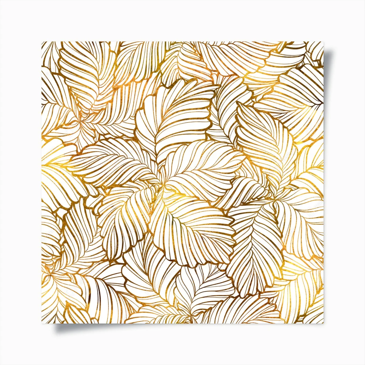 Poster golden leaf line art pattern ⁕ Wallissimo® Poster golden leaf line art pattern ⁕ Wallissimo®