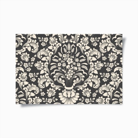 Poster vintage floral damask pattern • Wallissimo®