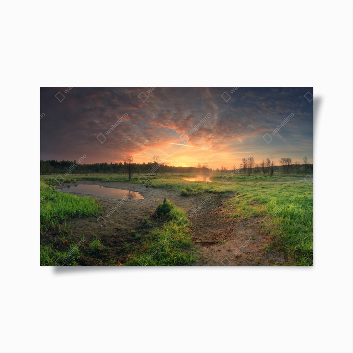 Poster sunset over a peaceful meadow ⁕ Wallissimo® Poster sunset over a peaceful meadow ⁕ Wallissimo®