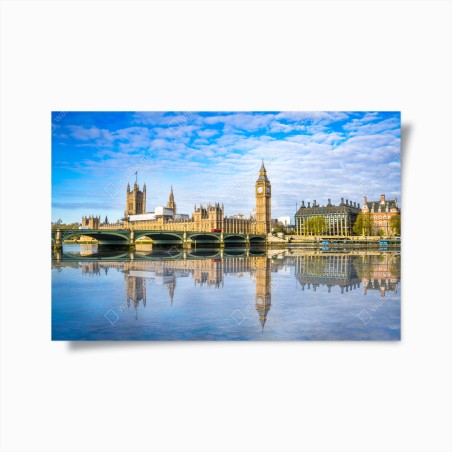 Poster London skyline with river reflection • Wallissimo®
