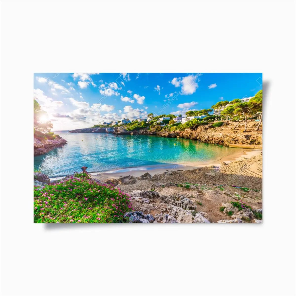 Poster sunlit Cala Esmeralda Mallorca turquoise cove • Wallissimo® Poster sunlit Cala Esmeralda Mallorca turquoise cove • Wallissimo®