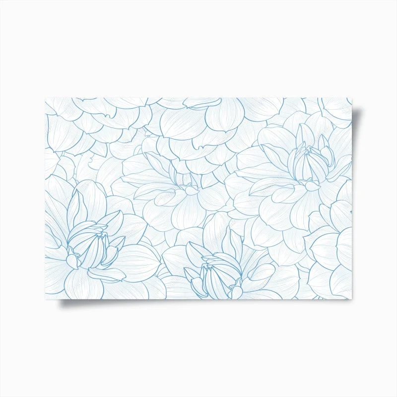 Poster delicate blue floral pattern