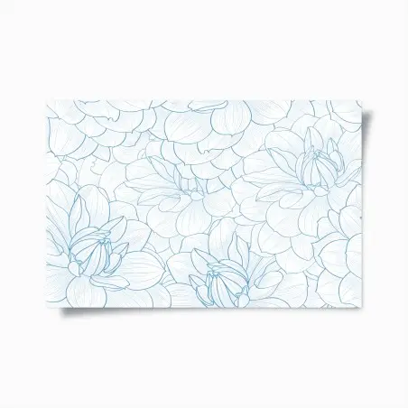 Poster delicate blue floral pattern • Wallissimo®