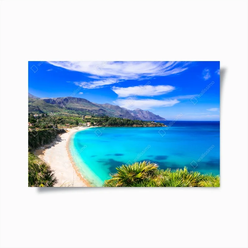 Poster turquoise coastal beach landscape