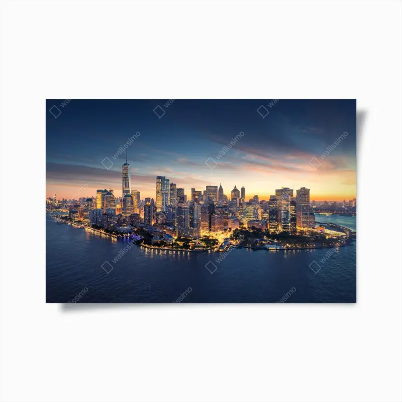 Poster Manhattan skyline at sunrise ⁕ Wallissimo® Poster Manhattan skyline at sunrise ⁕ Wallissimo®