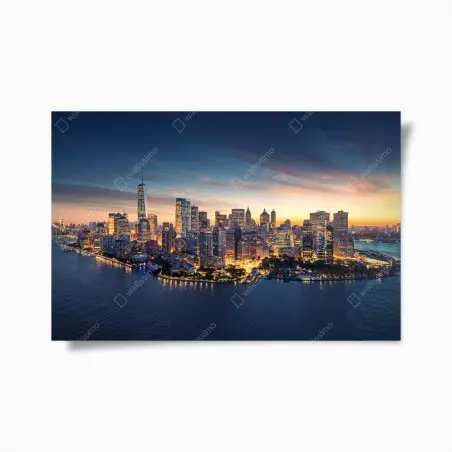Poster Manhattan skyline at sunrise • Wallissimo®