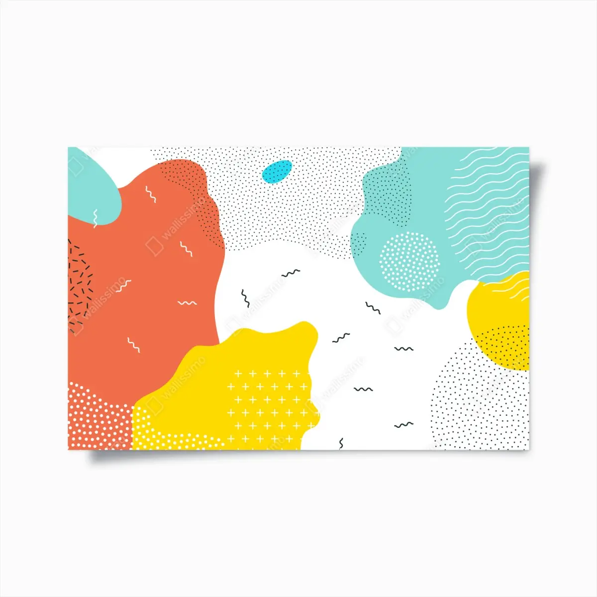 Poster playful abstract shapes in vibrant colors ⁕ Wallissimo® Poster playful abstract shapes in vibrant colors ⁕ Wallissimo®