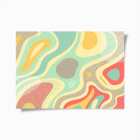 Poster pastel organic abstract pattern • Wallissimo®