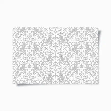 Poster elegant gray damask pattern • Wallissimo®