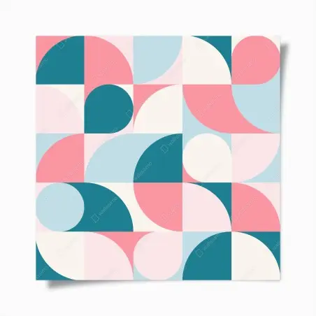 Poster pastel geometric mosaic • Wallissimo®