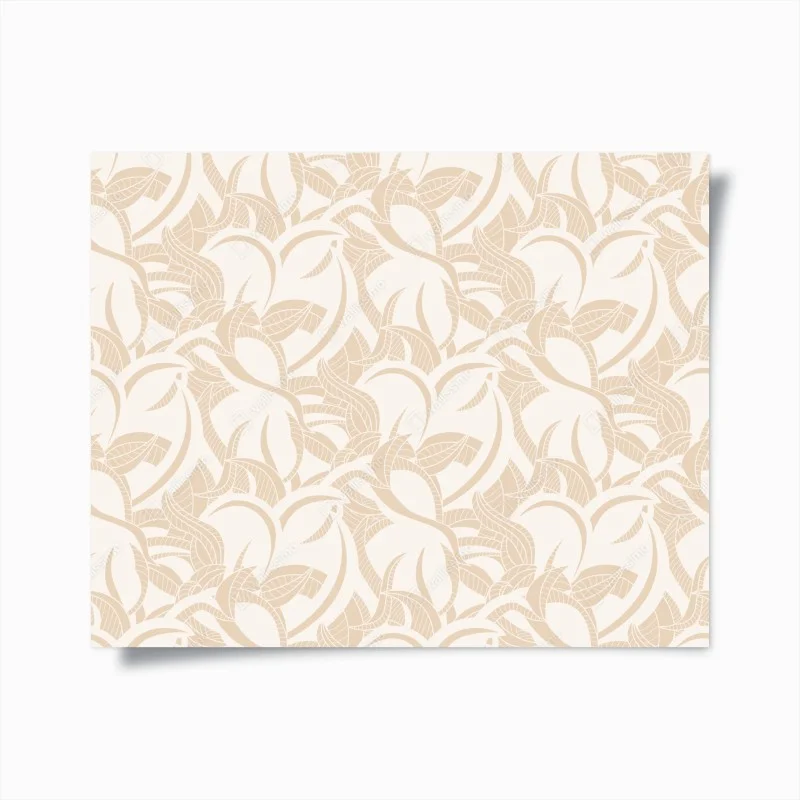 Poster beige botanical leaf pattern