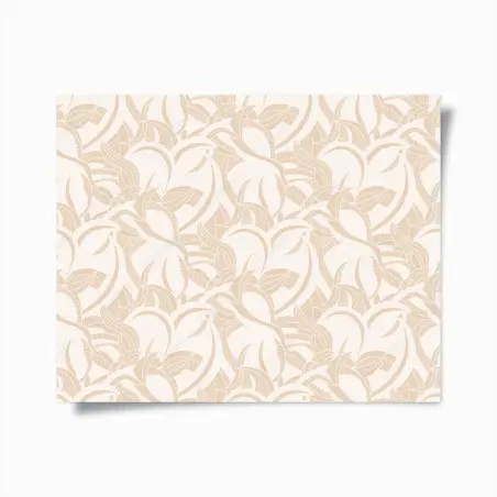 Poster beige botanical leaf pattern • Wallissimo®