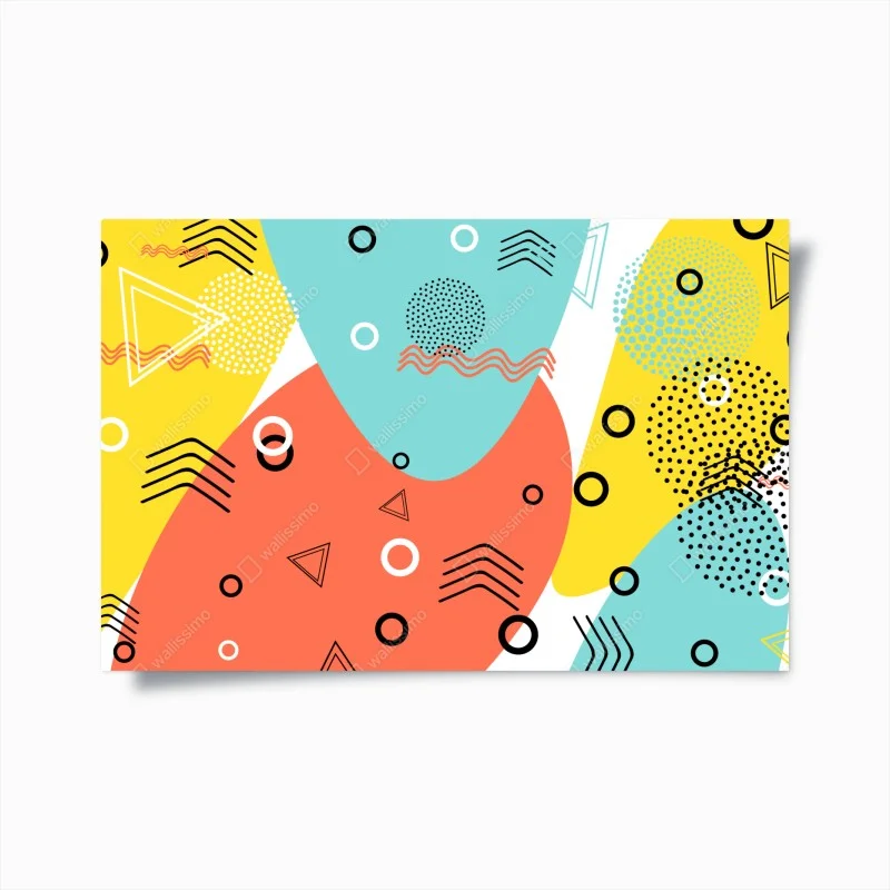 Poster playful geometric pattern