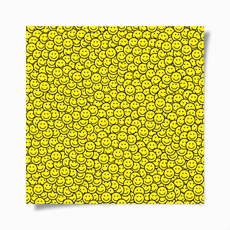 Poster cheerful smiley faces pattern
