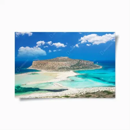Poster Balos beach turquoise lagoon panorama • Wallissimo®