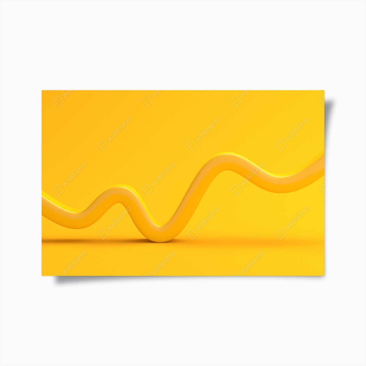 Poster sunny yellow 3d abstract curve • Wallissimo® Poster sunny yellow 3d abstract curve • Wallissimo®
