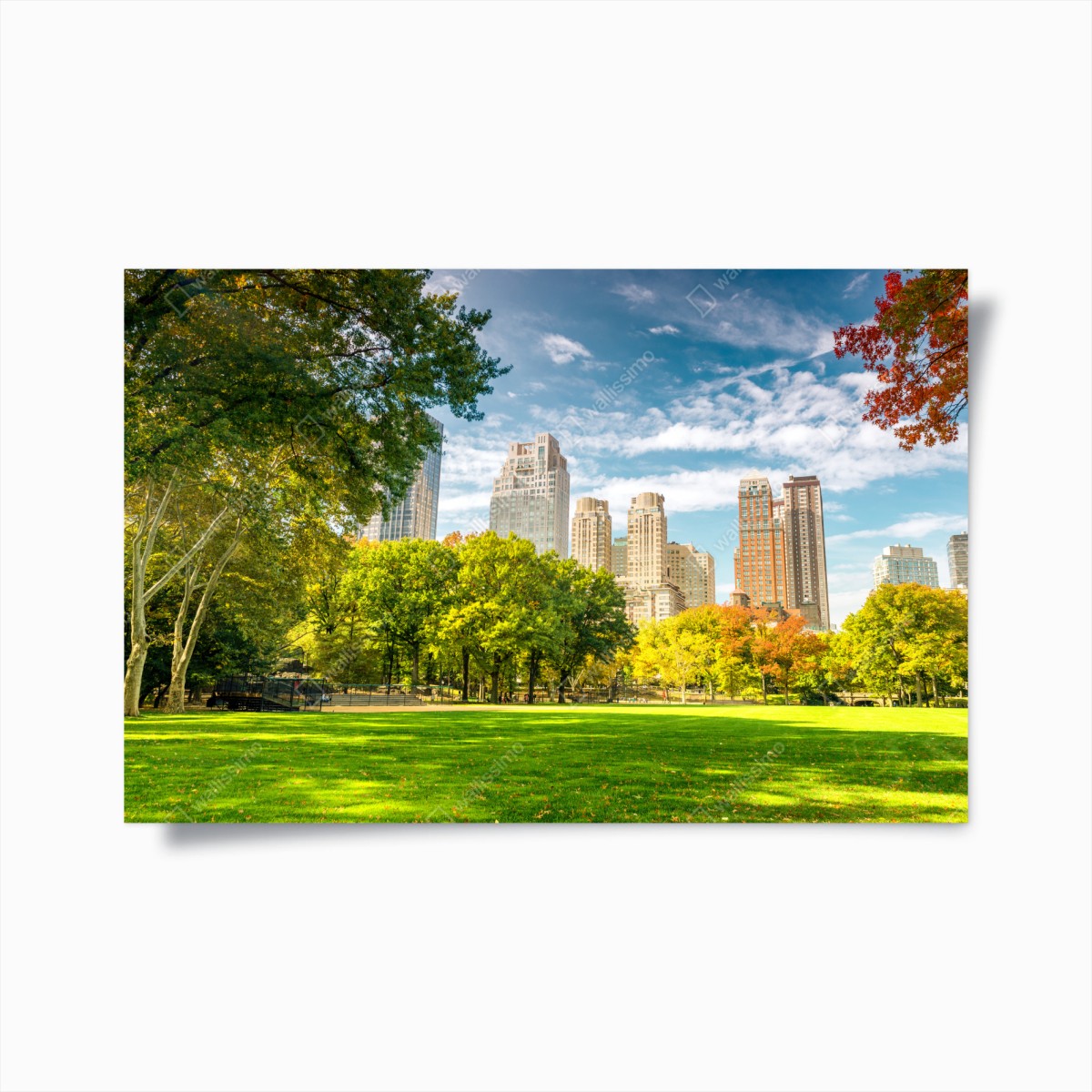 Poster Central Park autumn skyline • Wallissimo® Poster Central Park autumn skyline • Wallissimo®