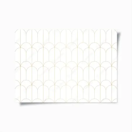 Poster gold art deco arch pattern • Wallissimo®