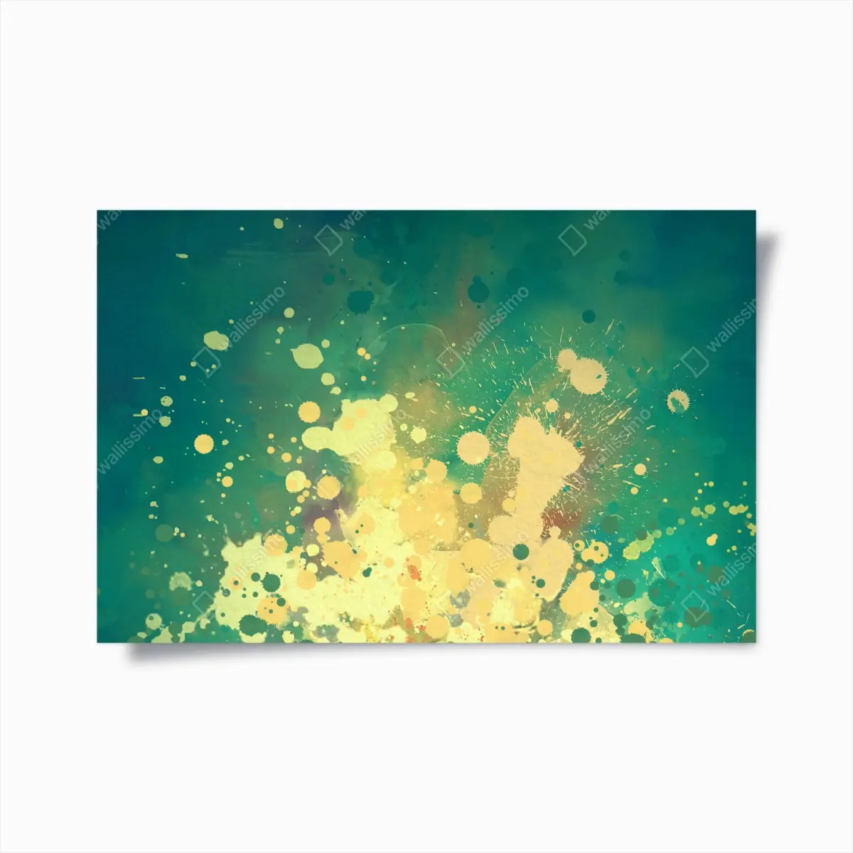 Poster turquoise burst watercolor abstract • Wallissimo®