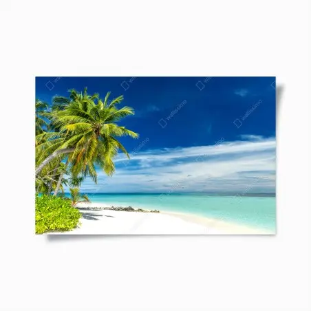 Poster tropical turquoise beach paradise • Wallissimo®
