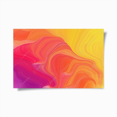 Poster vibrant flowing color waves • Wallissimo®