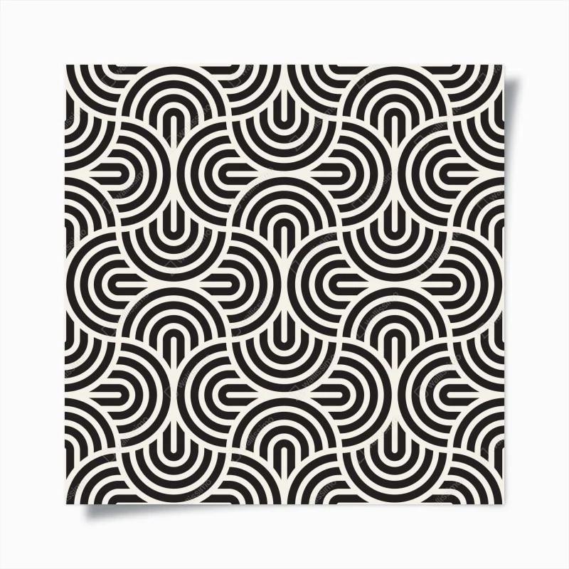 Poster black and white geometric pattern