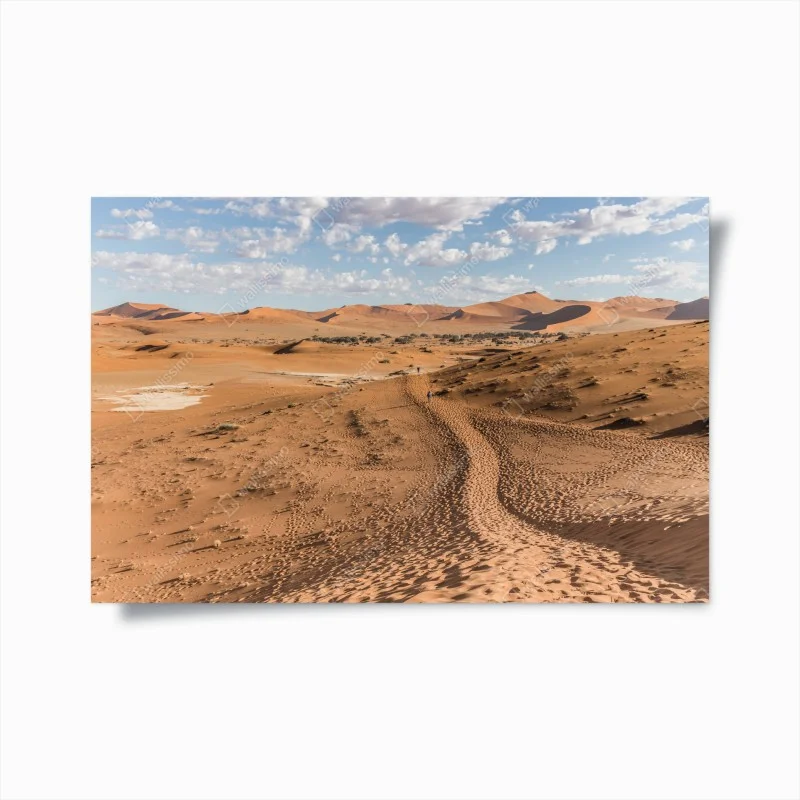 Poster vast desert dunes under blue sky