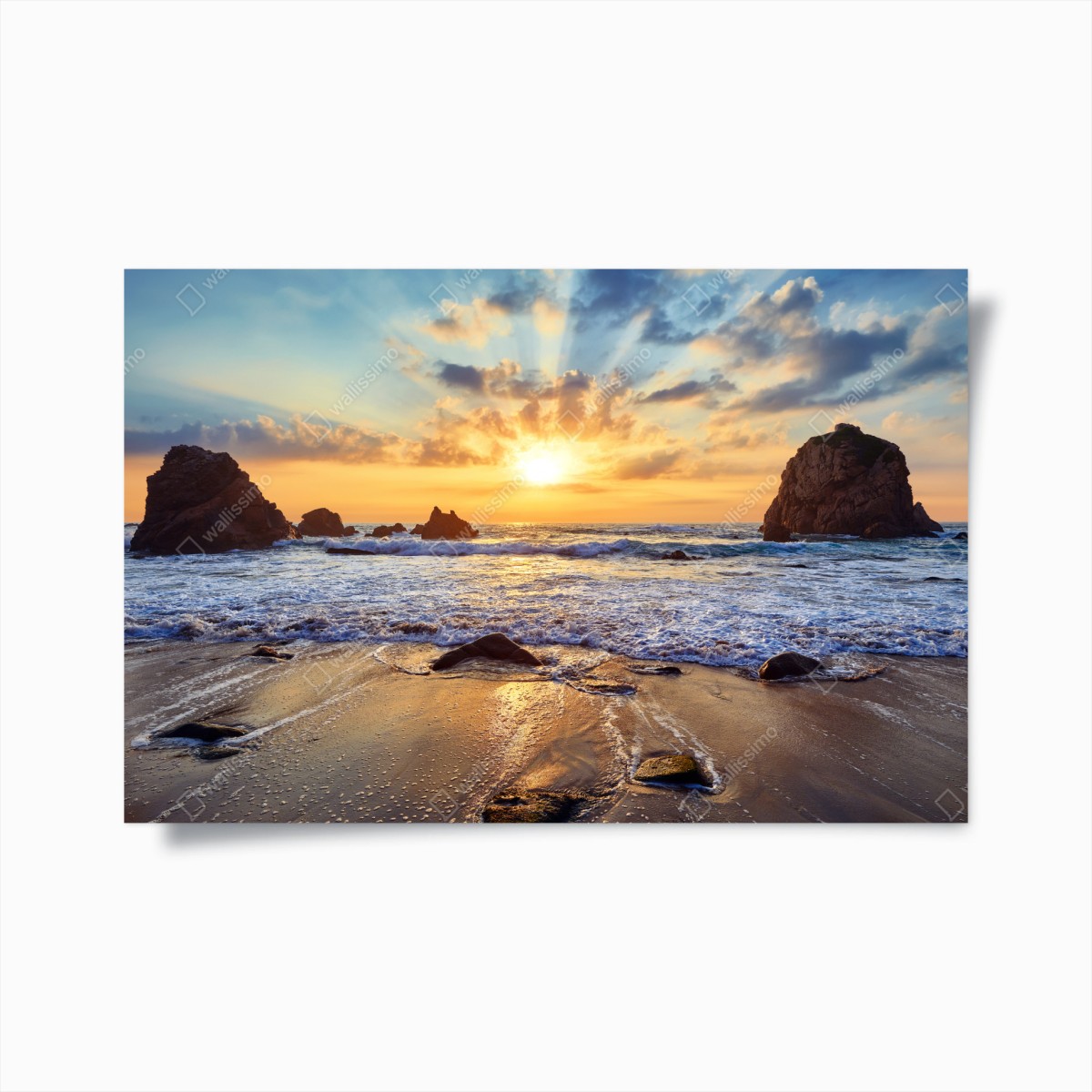 Poster sunset over rocky coast • Wallissimo® Poster sunset over rocky coast • Wallissimo®