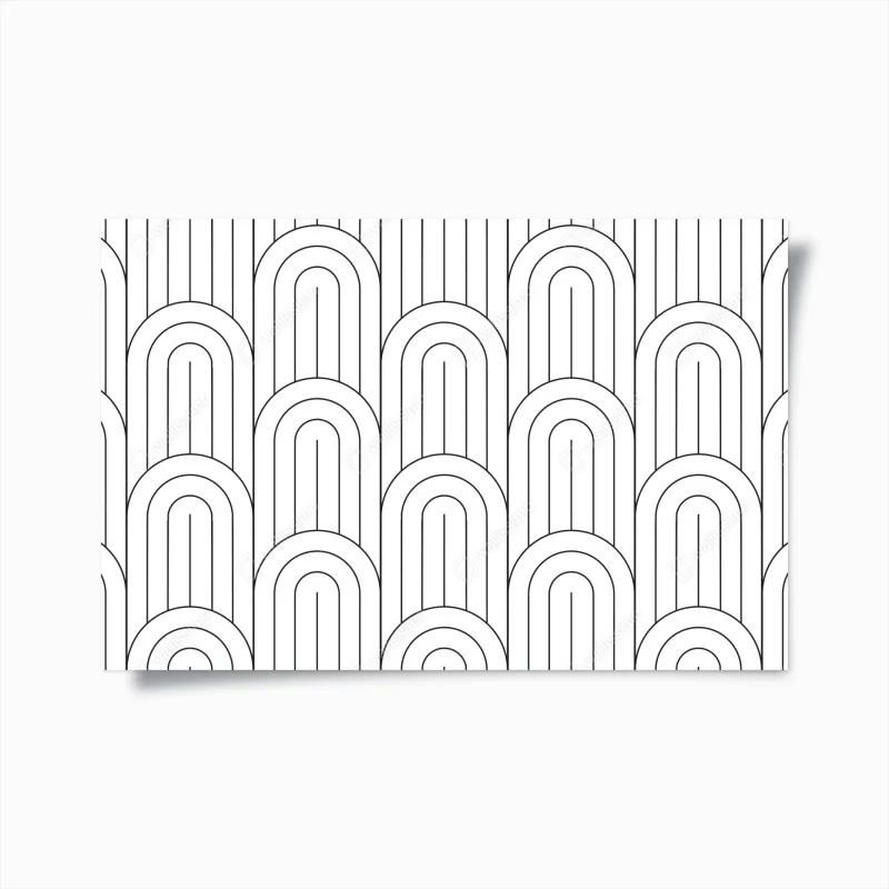 Poster monochrome retro arch pattern