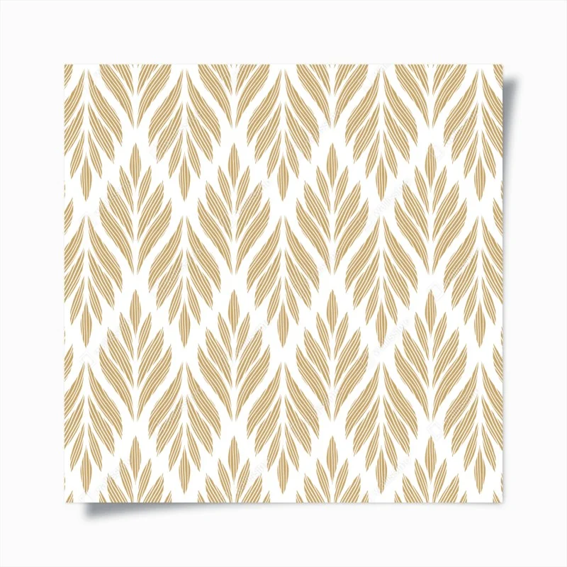 Poster gold leaf pattern seamless design