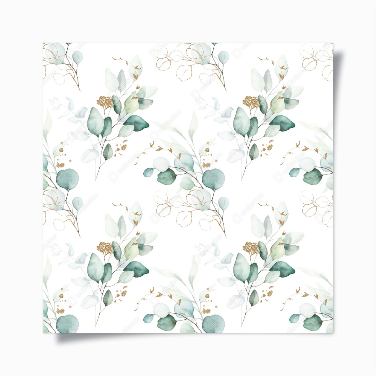 Poster green eucalyptus watercolor botanical pattern ⁕ Wallissimo® Poster green eucalyptus watercolor botanical pattern ⁕ Wallissimo®