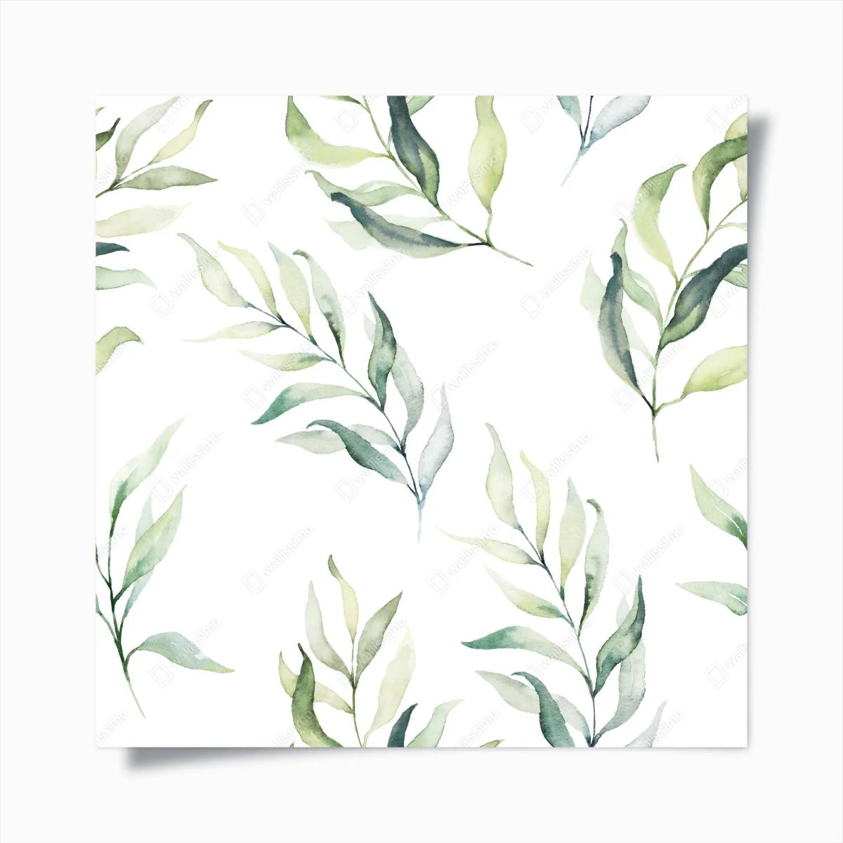 Poster soft watercolor eucalyptus leaves pattern ⁕ Wallissimo® Poster soft watercolor eucalyptus leaves pattern ⁕ Wallissimo®
