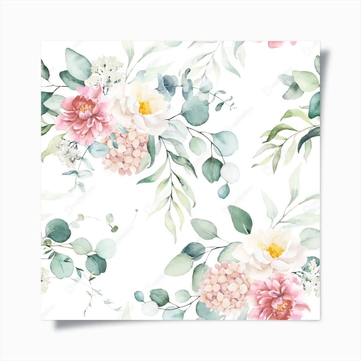 Poster soft watercolor floral bouquet • Wallissimo® Poster soft watercolor floral bouquet • Wallissimo®