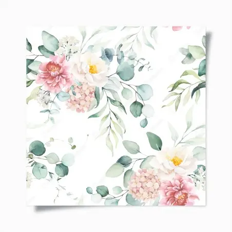 Poster soft watercolor floral bouquet • Wallissimo®