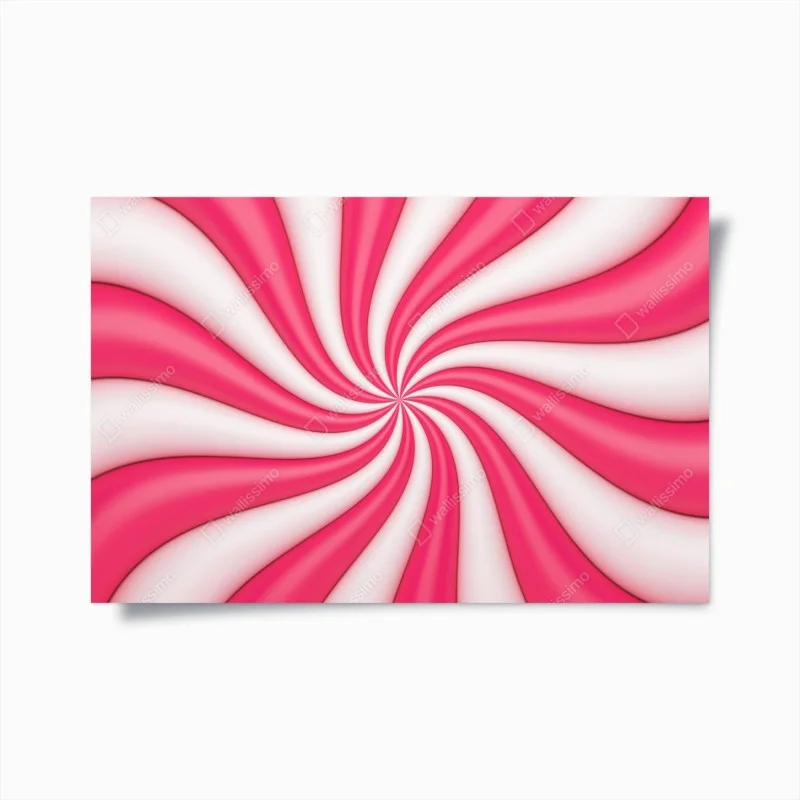 Poster pink candy swirl spiral