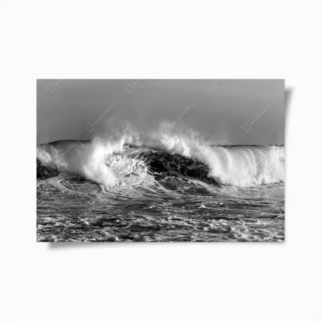 Poster dramatic monochrome ocean wave • Wallissimo®