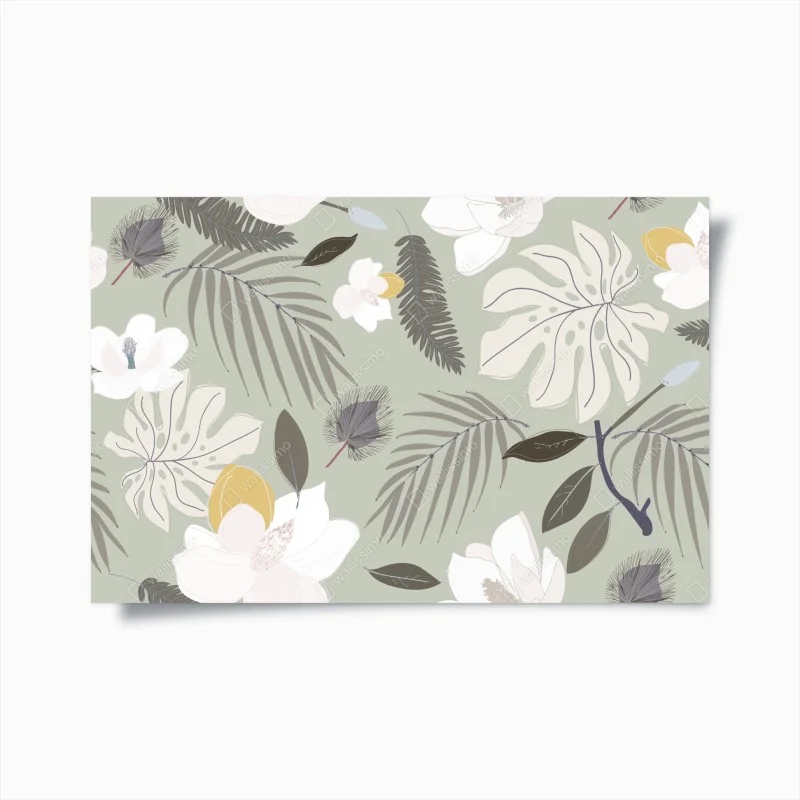 Poster soft pastel botanical pattern