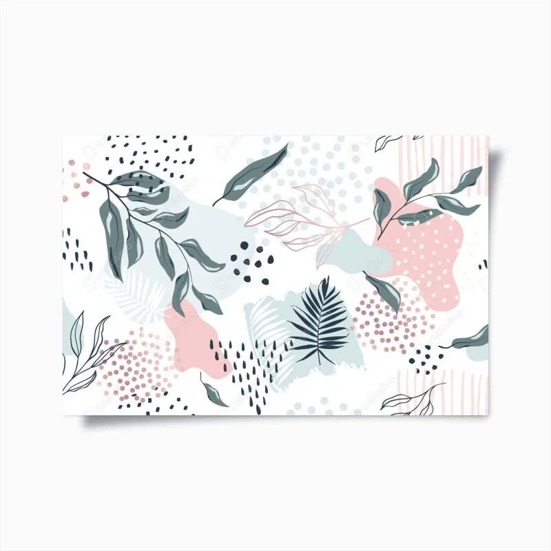 Poster pastel botanical abstract pattern