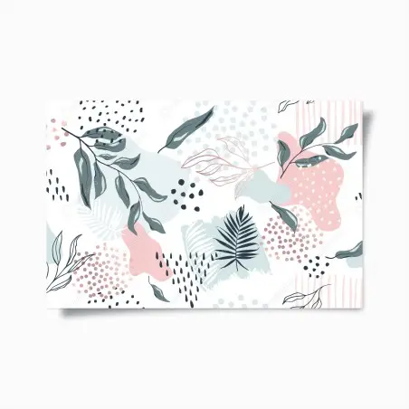 Poster pastel botanical abstract pattern • Wallissimo®