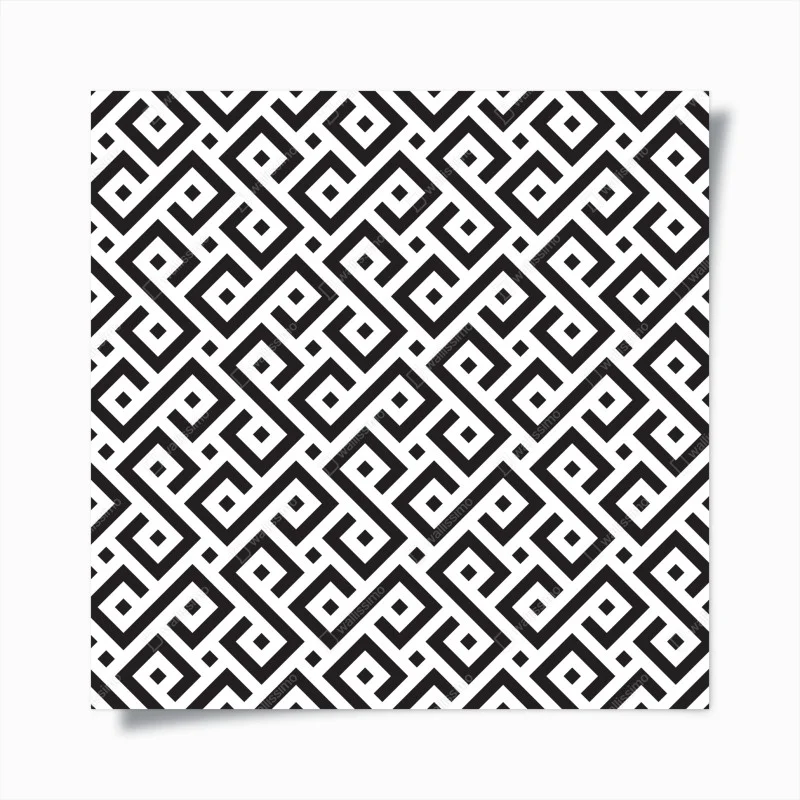 Poster timeless black and white geometric pattern