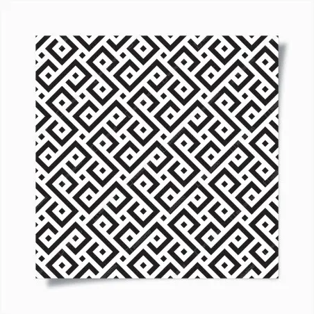 Poster timeless black and white geometric pattern • Wallissimo®