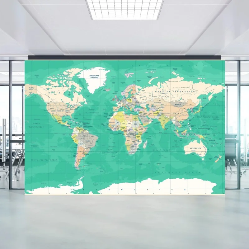 Wall mural vintage world map