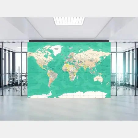 Wall mural vintage world map • Wallissimo®