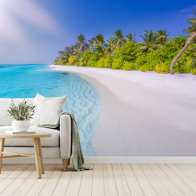 Wall mural tropical turquoise beach paradise